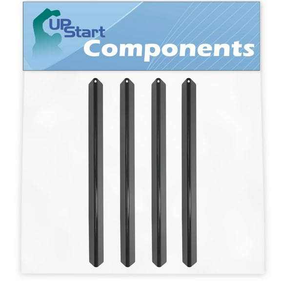 4-Pack BBQ Grill Heat Shield Plate Tent Replacement Parts for Weber GENESIS SILVER A LP SWE W/H (2002-2003) - Compatible Barbeque Porcelain Steel Flame Tamer, Flavorizer Bar, Burner Cover 21.5"