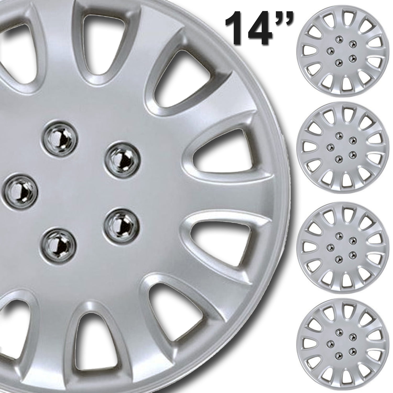 (4Pack) BDK Premium Hubcaps 14" Wheel Rim Cover Hub Caps OEM Style