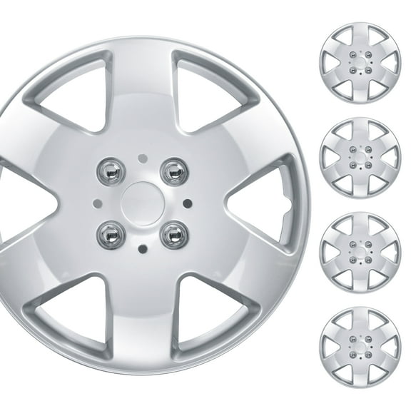 (4-Pack) BDK Premium Hubcaps 15" Wheel Rim Cover Hub Caps OEM Style Replacement Snap On Car Truck SUV - 15 Inch Set
