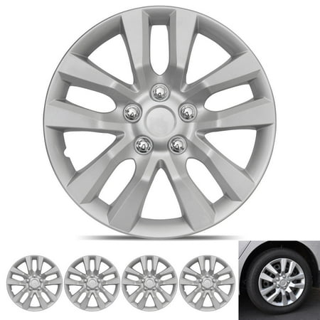 (4-Pack) BDK Premium Hubcaps 16" Wheel Rim Cover Hub Caps OEM Style Replacement Snap On Car Truck SUV - 16 Inch Set