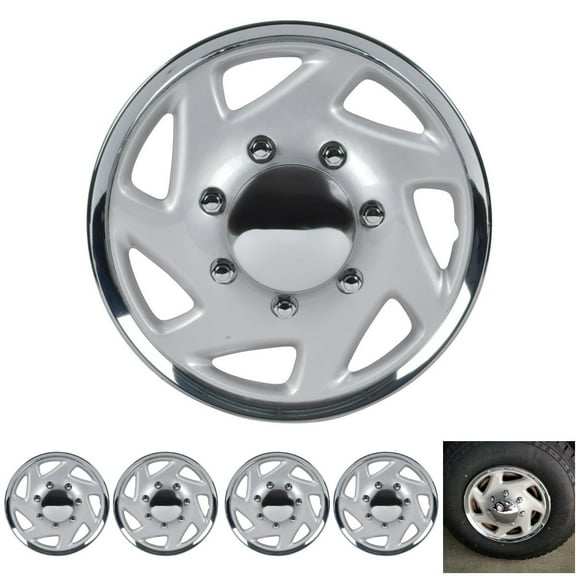(4-Pack) BDK Premium Hubcaps 16" Wheel Rim Cover Hub Caps OEM Style Replacement Snap On Car Truck SUV - 16 Inch Set