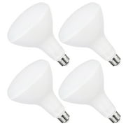 TORCHSTAR 4 Pack BR40 LED Can Bulb, Recessed Light Bulbs, Dimmable, 4000K Cool White, E26 Base