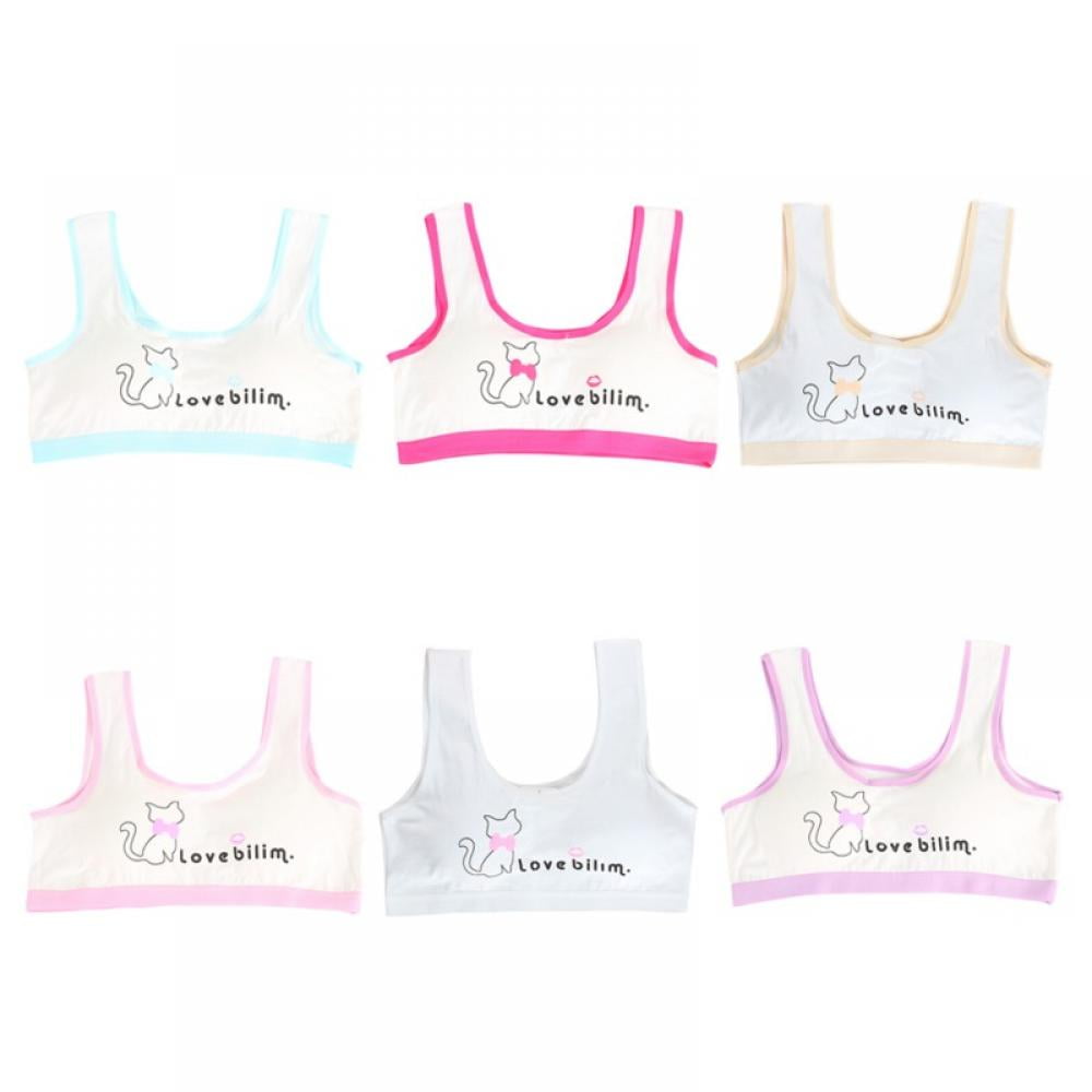 4 Pack Baby Girls Bras Young Girls Underwear For Sports Wireless Small  Training Puberty Bras Undergarment Clothes 