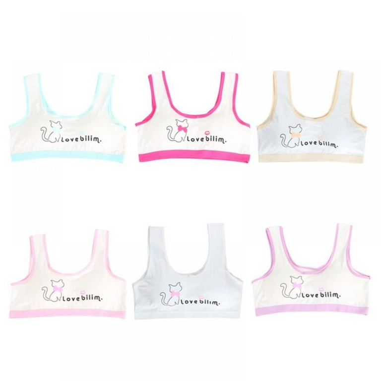 4 Pack Baby Girls Bras Young Girls Underwear For Sports Wireless Small  Training Puberty Bras Undergarment Clothes 
