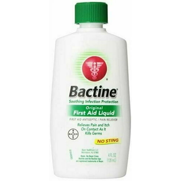 4 Pack Bactine MAX Pain Relieving Cleansing Liquid with 4% Lidocaine, 4 Ounce