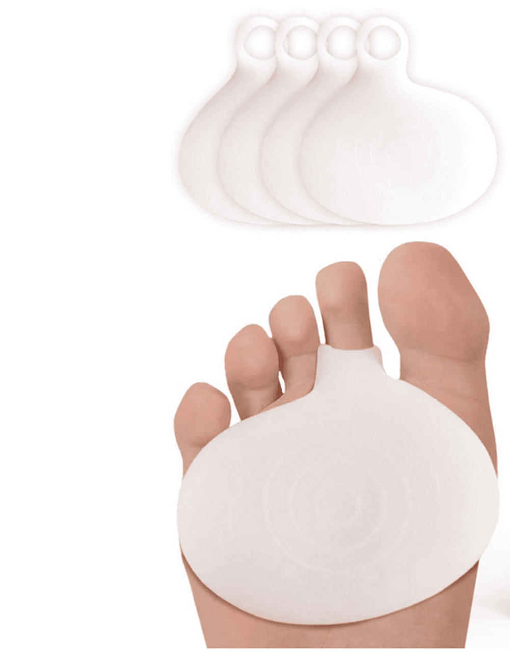 4 Pack Ball of Foot Cushions Gel Metatarsal Foot Pads for Women or Mens