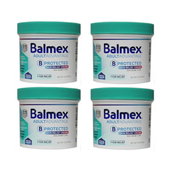 4 Pack - Balmex Adult Care Rash Cream 12oz Each