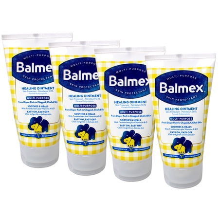 4 Pack - Balmex Multi-Purpose Healing Ointment, from Diaper Rash to Chapped, Chafed Skin, Soothes & Heals, 3.5 OZ