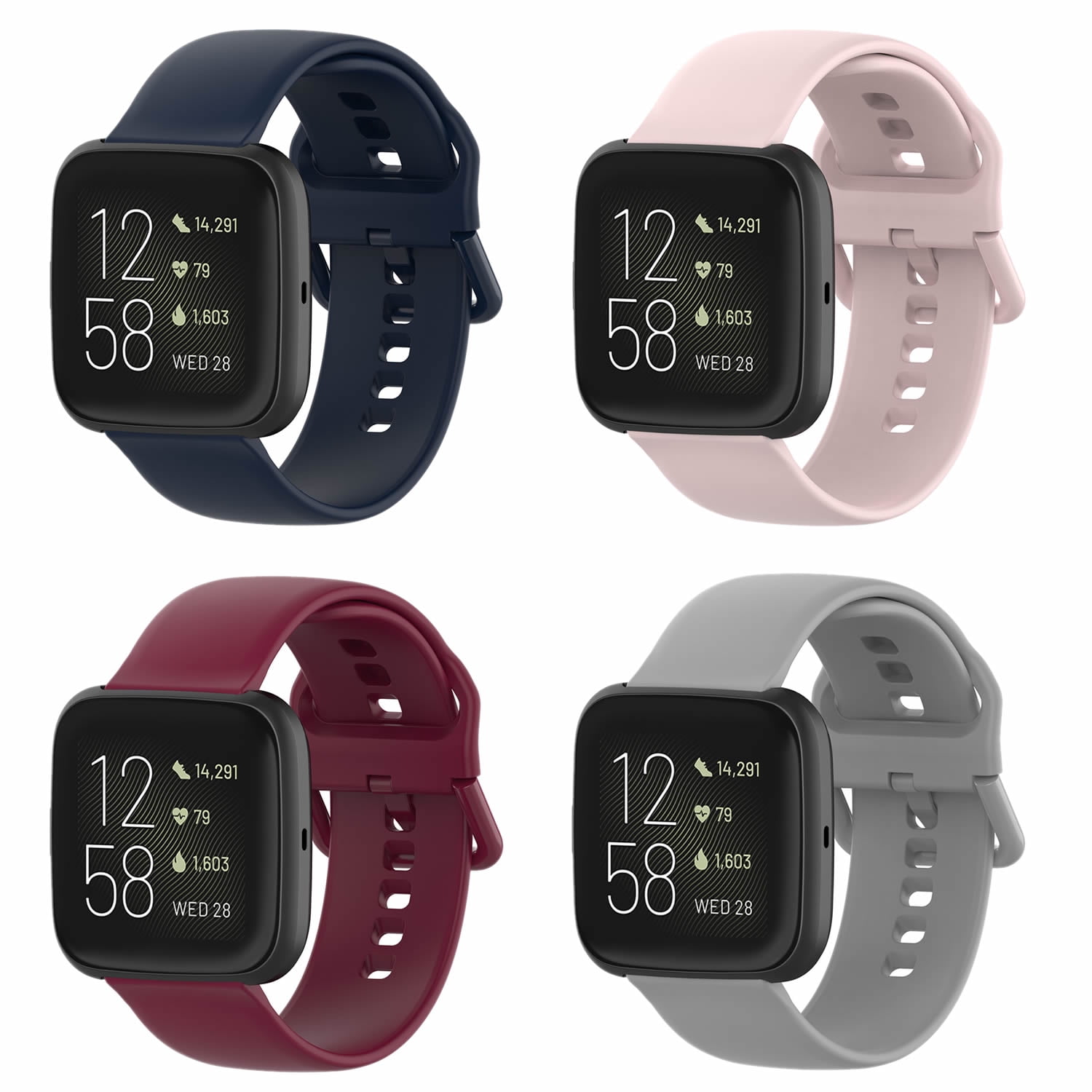 4 Pack Bands Compatible with Fitbit Versa 2 / Fitbit Versa/Versa Lite ...