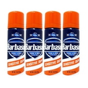 4 Pack Barbasol Sensitive Skin Thick & Rich Shaving Cream 2 Oz Each