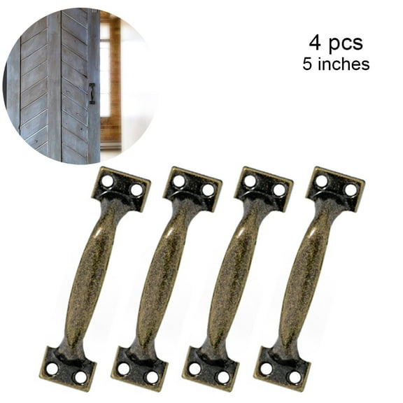 4 Pack Barn Door Pull Handle Hardware for Wooden Garden Gate Shed Cabinet Door
