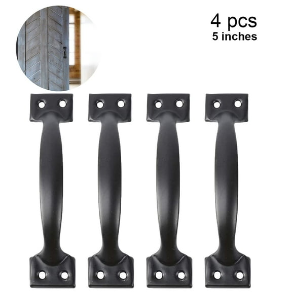 4 Pack Barn Door Pull Handle Hardware for Wooden Garden Gate Shed Cabinet Door