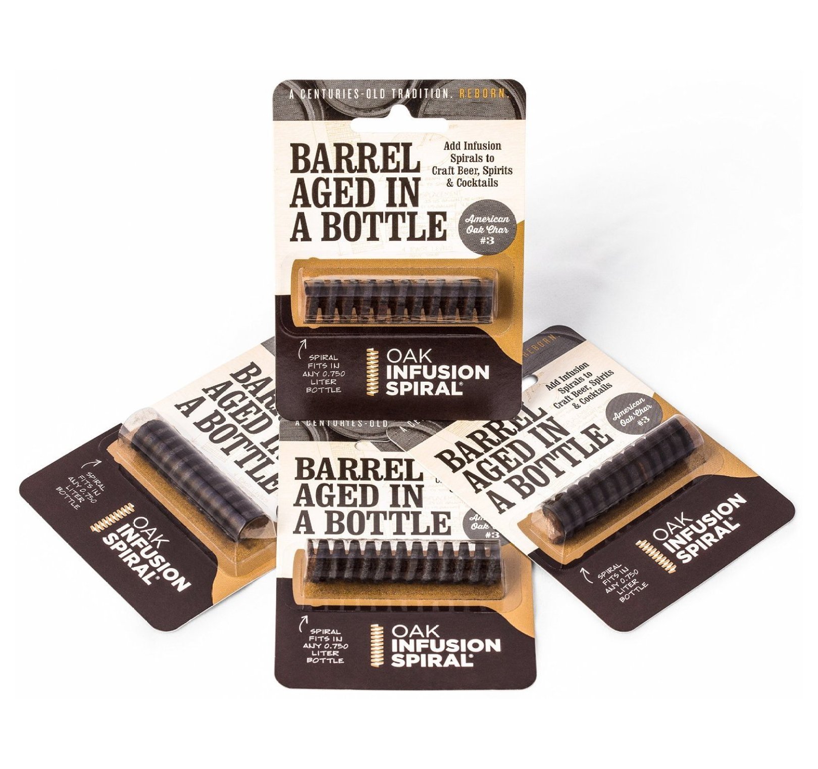 4 PackBarrel Aged in a Bottle Barrel Age Whiskey, Rum, Wine