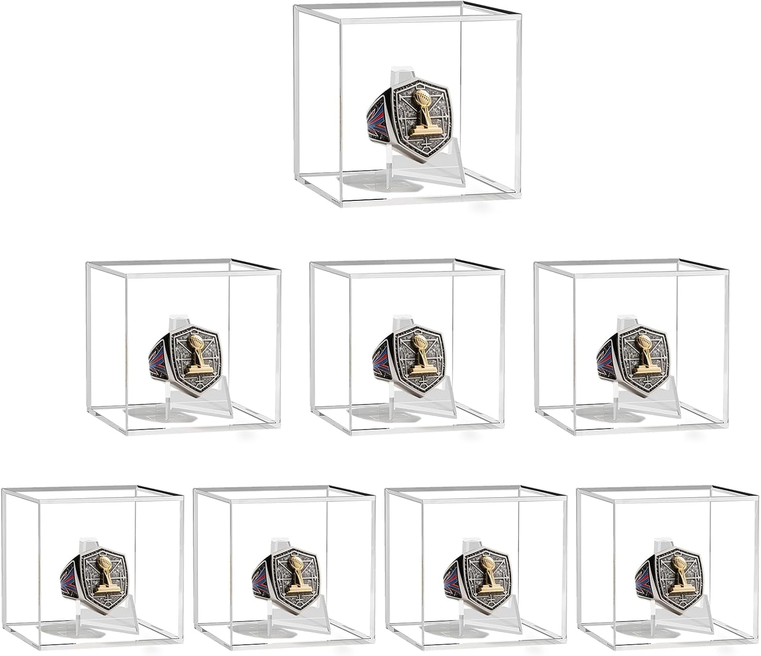 4 Pack Baseball Display Case, UV Protected Acrylic Boxes for Display ...