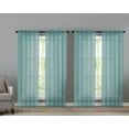 thumbnail image 1 of 4 Pack Basic Home Rod Pocket Sheer Voile Window Curtains - Turquoise, 1 of 1