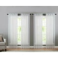 thumbnail image 1 of 4 Pack Basic Home Rod Pocket Sheer Voile Window Curtains -White, 1 of 1