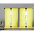 thumbnail image 1 of 4 Pack Basic Home Rod Pocket Sheer Voile Window Curtains - Yellow, 1 of 1