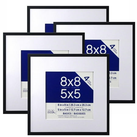 Studio Decor 4 Pack Basics 5" x 5" Multipurpose Wall Frames