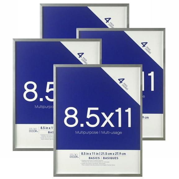 4 Pack Basics 8.5" x 11"  Multipurpose Wall Frames by Studio Decor
