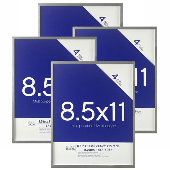 Studio Decor 4 Pack Basics 8.5" x 11"  Multipurpose Wall Frames