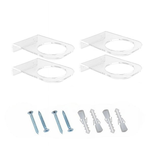 4 Pack Basketball Holder Wall Mount Acrylic Football Display Rack Clear Ball Holder Shelf