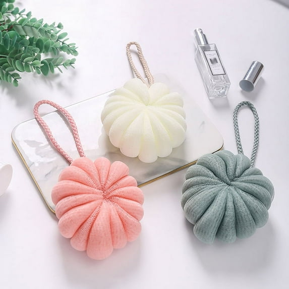 4 Pack of Bath Loofah Shower,Small Size Sponge Pouf Body Scrubber Exfoliator Scrubber Ball,Mesh Bath and Shower Sponge for Kids Women Men Body Wash Bathroom
