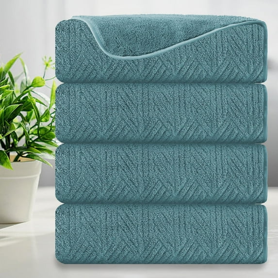4 Pack Bath Towels Extra Large 35"x 70"Highly Absorbent Quick Dry Large Bath Towels Oversized Microfiber Bath Sheets Soft XL Bulk Towels for Bathroom Kitchen Spa Hotel Gym Pet(Green Pine)