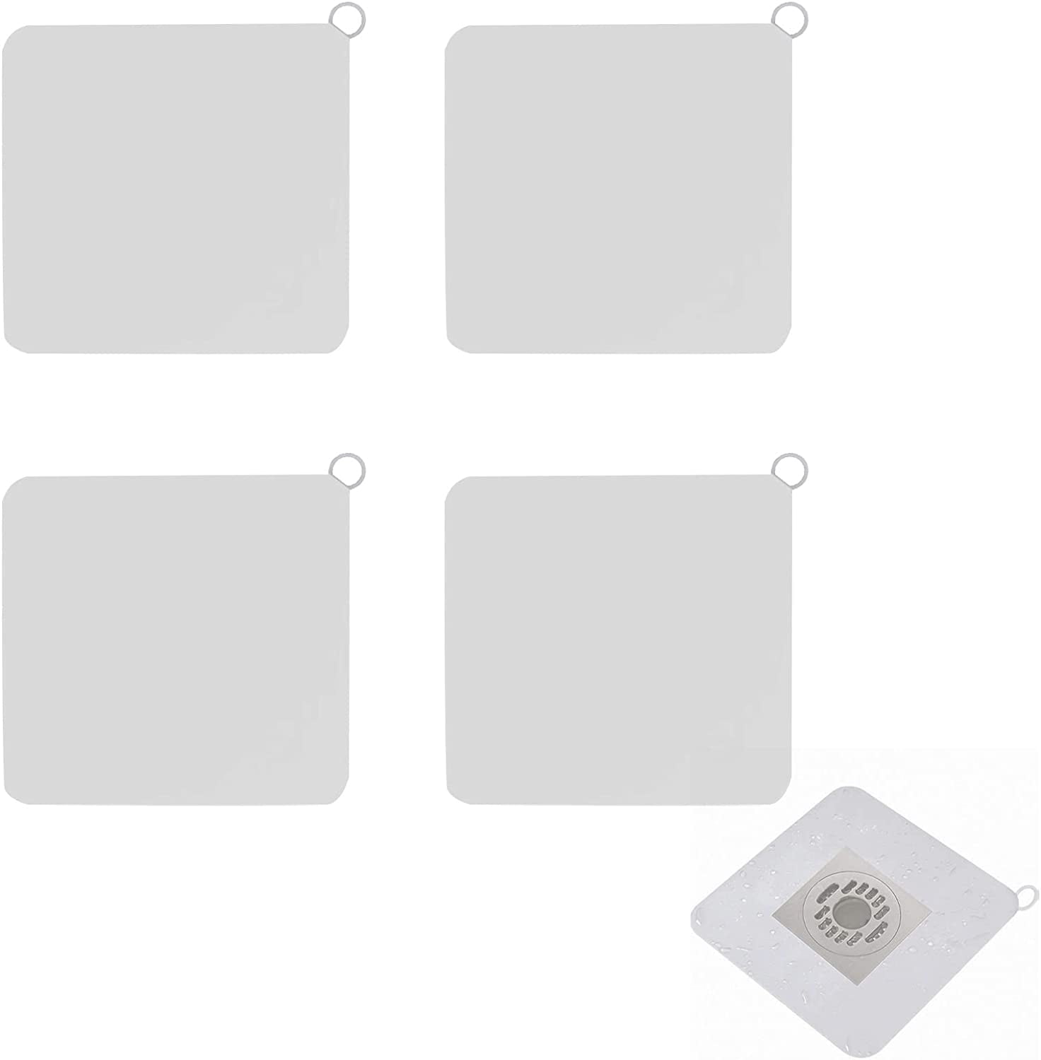 4 Pack Bathtub Drain Cover Shower Rubber Drain Stopper for Kitchen