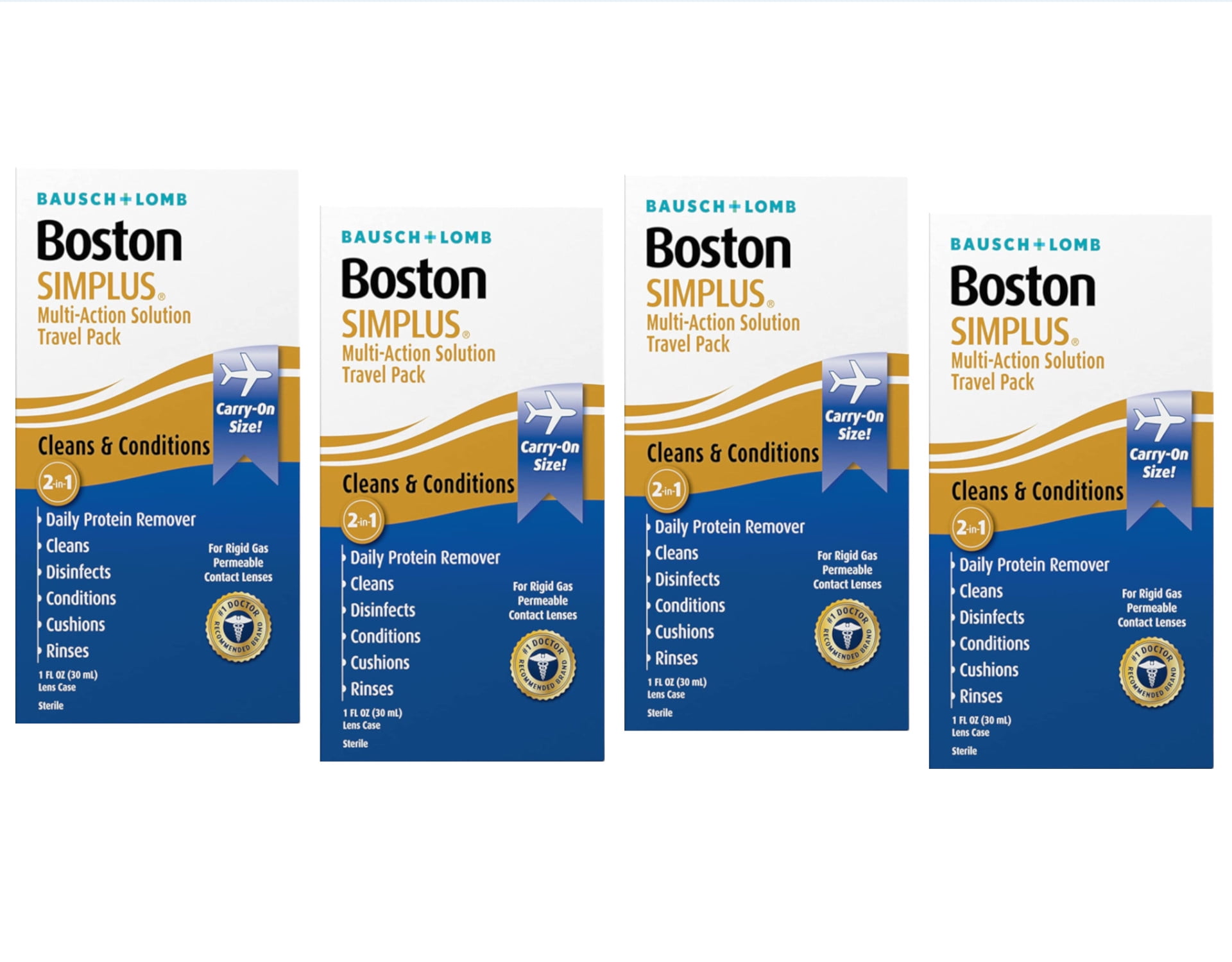 Bausch & Lomb Boston Simplus MultiAction Solution, Contact Lens Cleaner, Rigid Gas Permeable