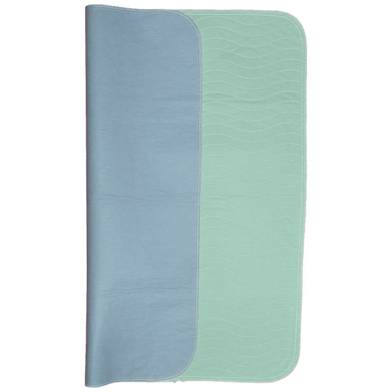 4 Pack 100% Cotton Washable Bed Pads/Reusable Incontinence Underpads 18x24  - Blue, Green, Tan and Pink - Ideal for Kids and Adults