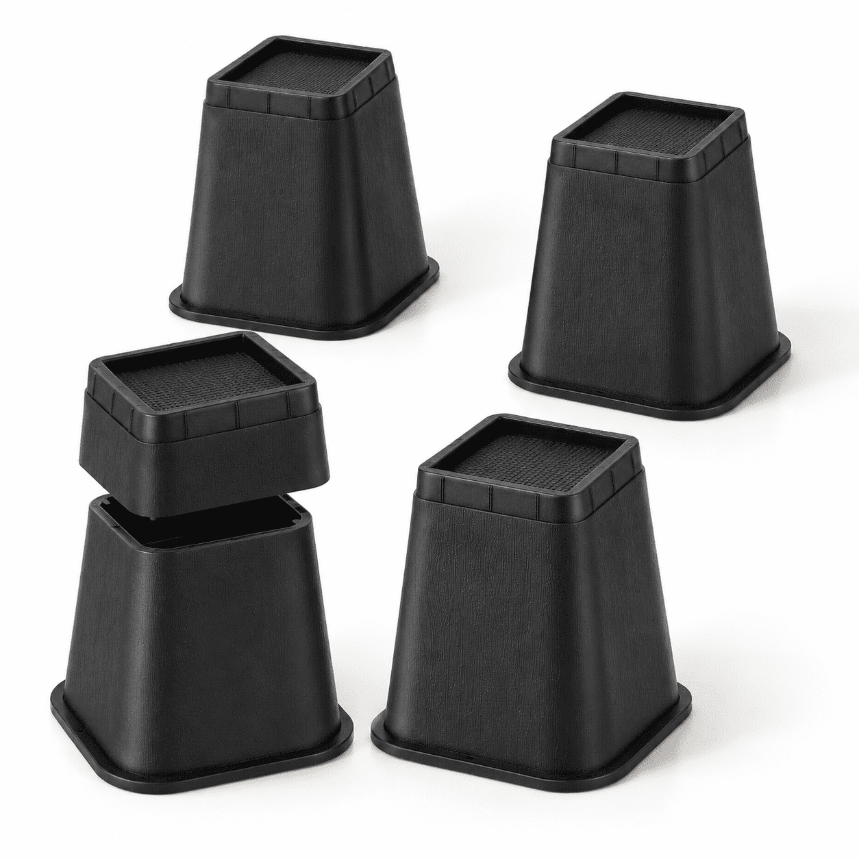 Bed Height Riser 4 Pack Bed Risers 12 Inch Heavy Duty Adjustableniture Lift Height 12