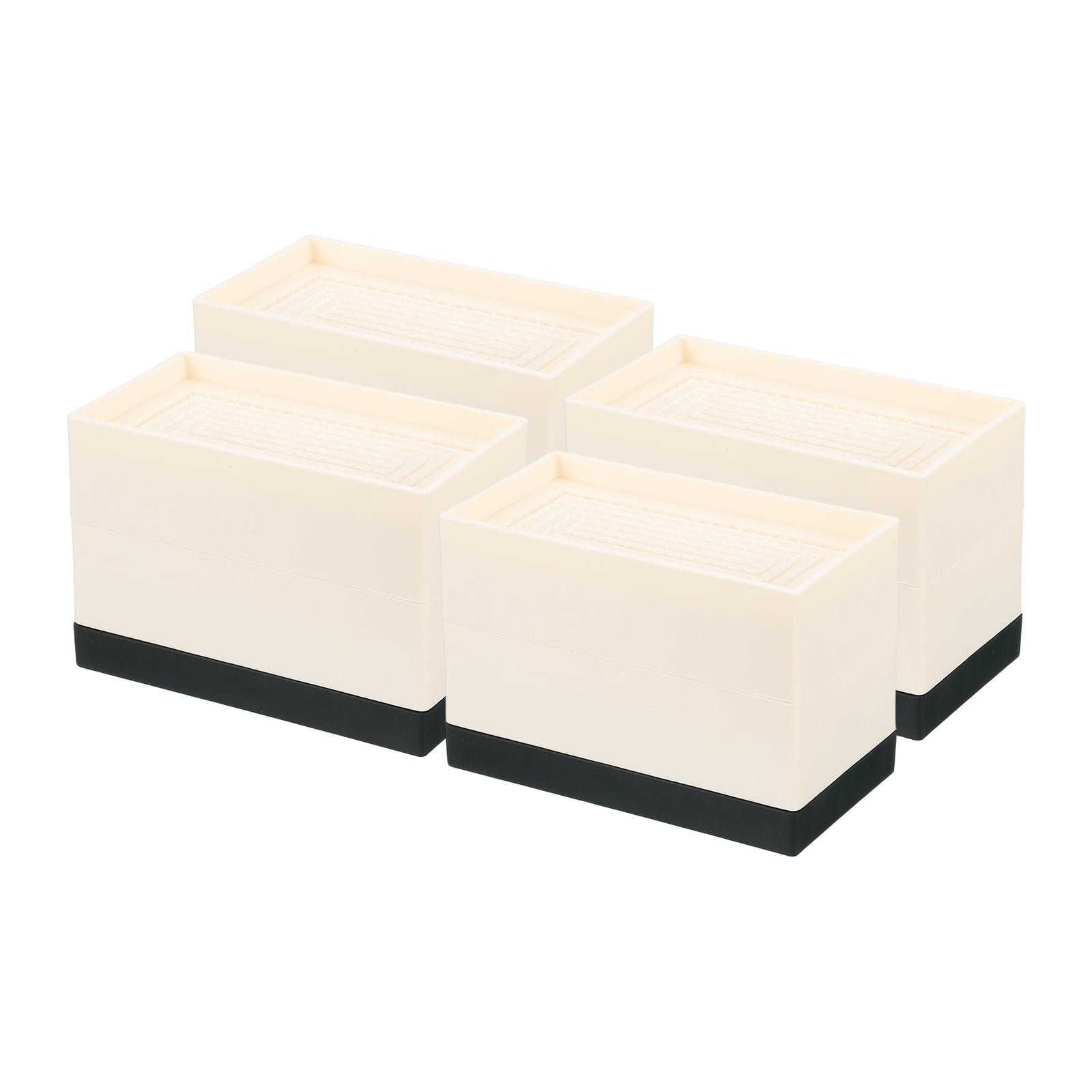 4 Pack Bed Risers, Square Heavy Duty Stackable Lift Block to 1.9