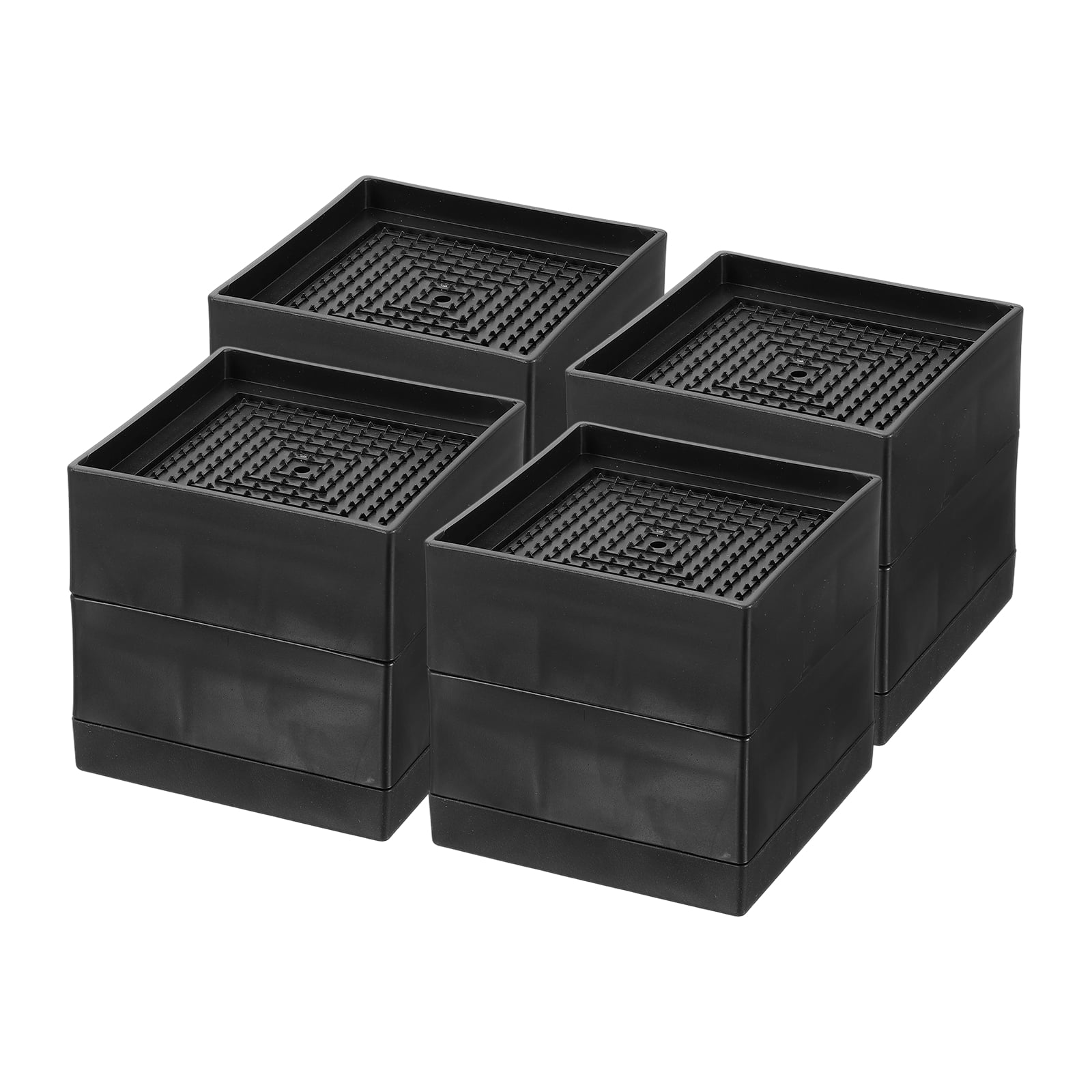 4 Pack Bed Risers Square Heavy Duty Stackable Lift Block to 1.9