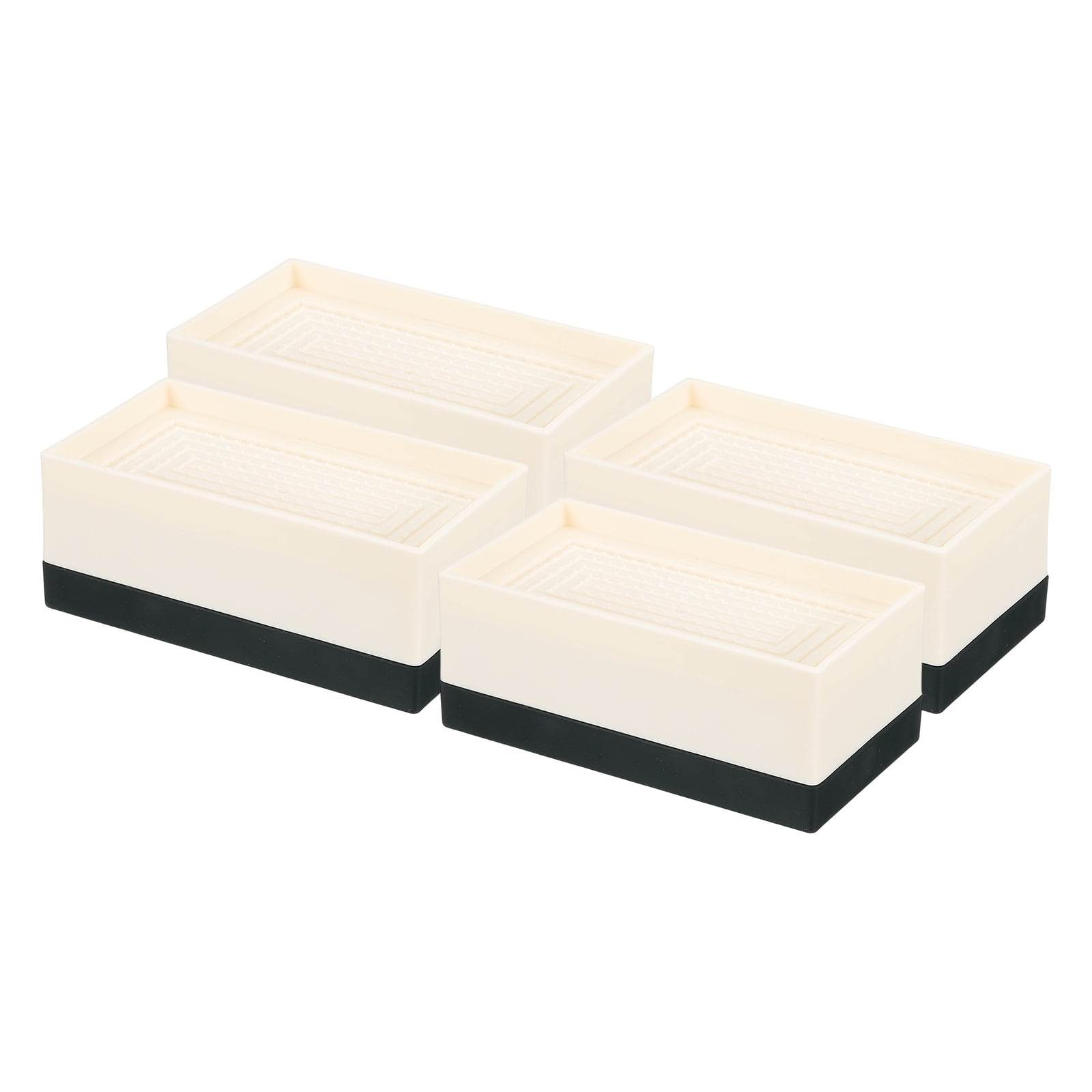 4 Pack Bed Risers, Square Heavy Duty Stackable Lift Block to 1.9