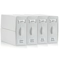 thumbnail image 1 of 4 Pack Bed Sheet Organizers, Foldable Linen Closet Organizers and Storage, Sheets Set Folder Keeper with Window, Queen/King Size, Off-White, 1 of 7