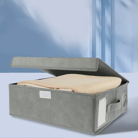 4 Pack Bed Sheet Organizers and Storage, Foldable Sheet Organizer for Linen Closet Sheets Set Folder Keeper with Window Organizing Bedding Container