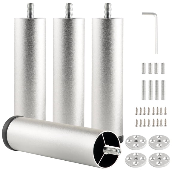 4 Pack Bed Support Extensions 6 Inch Sofa Adjustableniture Risers Desk Leg Screw In M8 Coffee Table Metal Cylinder Feet Replacement