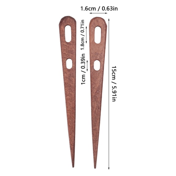 4 Pack Beechwood Weaving Needles with Dual Big Eye for Tapestry Yarn Craft Projects 4PCS