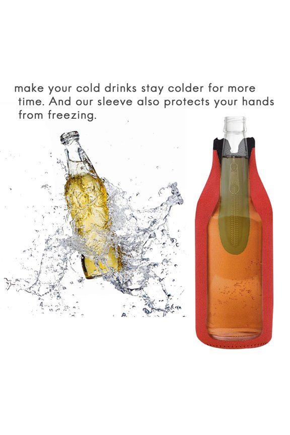 4 Pack Beer Bottle Insulator Sleeve Keep Drink Cold,Zip-Up Bottle Jackets,Beer Bottle Cooler Sleeves,Neoprene Cover