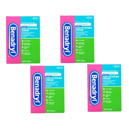 4 Pack - Benadryl Extra Strength Anti-Itch Cream - 1 oz. Each