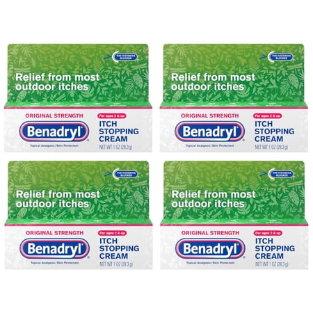 4 Pack - Benadryl Itch Stopping Cream, Original Strength 1oz Each