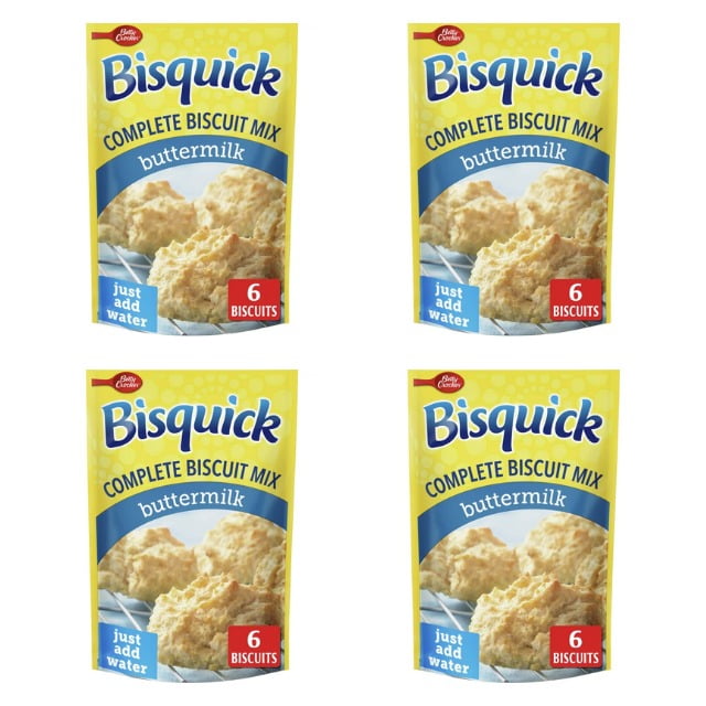 (4-Pack) Betty Crocker Bisquick Complete Buttermilk Biscuit Mix, 7.5 oz
