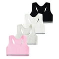 4 Pack Big Girls Bra Comfort Flex Seamless Adjustable Breathable Sports