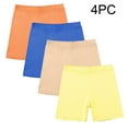 thumbnail image 1 of 4 Pack Bike Short Cotton Dance Shorts Toddlers Biker Shorts Safety Under Dress Shorts for Gym Yoga Kids 5-14 Years, 1 of 7