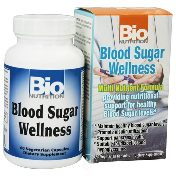(4 Pack) Bio Nutrition Blood Sugar Wellness 60Vc ##C