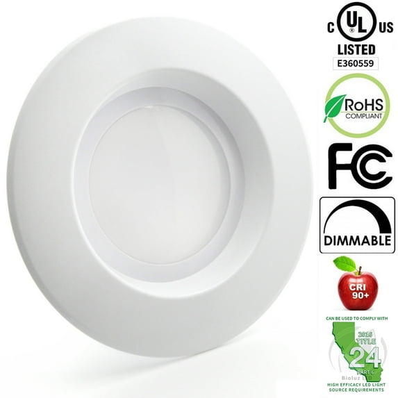 4 Pack Bioluz LED 12 Watt 6-inch UL-listed Dimmable Retrofit LED Recessed Lighting Fixture - 3000K LED Ceiling Light - 840 LM Recessed Downlight Soft White