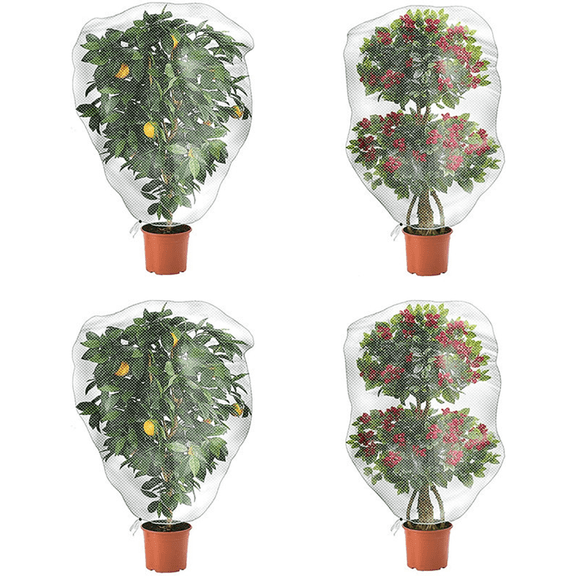 KEYAHAPPY 4 Pcs Bird Netting for Garden Protection, 3.3ft x 2.6ft Garden Netting with Drawstring, Fruit Tree Netting Garden Plant Covers for Tomato Vegetables Blueberry Bushes