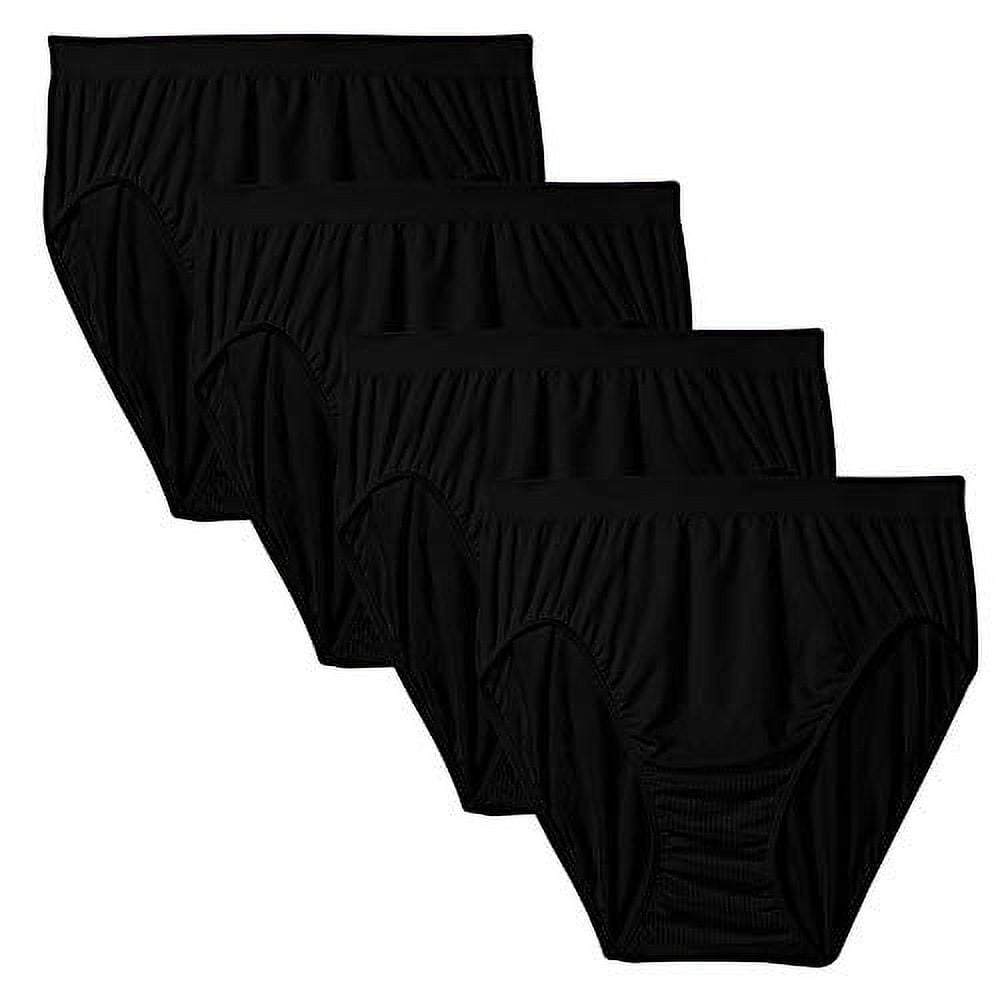 4 Pack Black Bali Comfort Revolution hi Cut Panties
