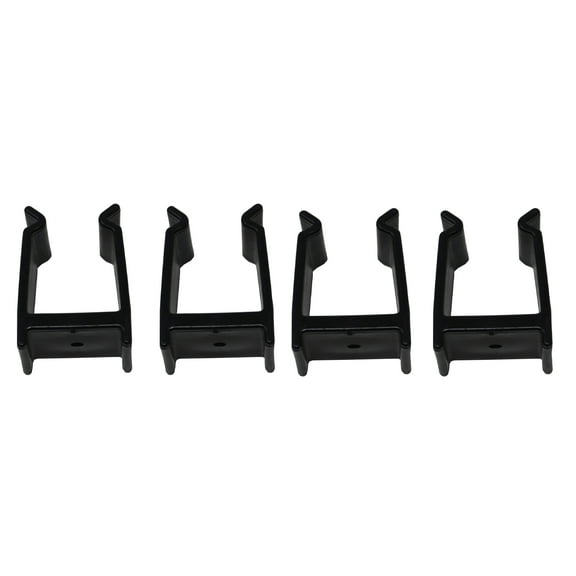 4 Pack Black Bimini Top Boat Pole Clips 1-1/4 inch