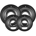 4 Pack Black Cooktop Drip Pans, Compatible with GE Hotpoint Stove